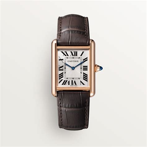 montre cartier or rose|Cartier tank watch equivalent.